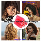 18PCS Self Grip Small Hair Curlers Heatless Roller Hair Curlers Pro Salon Hairdressing Curler DIY Curly Hairstyle Hair Rollers Tools Rat Tail Comb for Women Medium Short Hair (red)