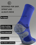 Cushioned Compression Unisex Mid (X-Large / Royal Blue (4 Pairs))
