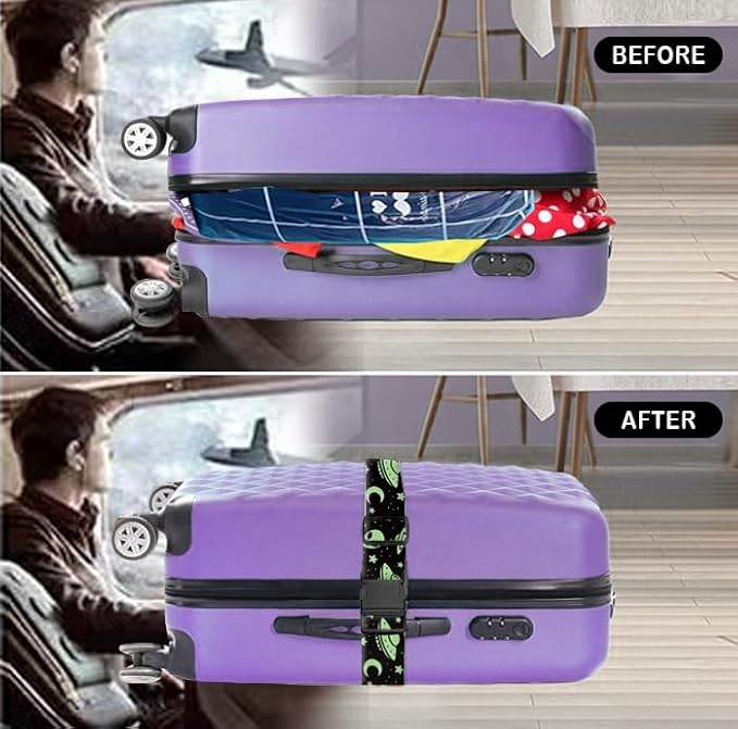 Luggage Straps for Suitcases Travel Belt Accessories, Cute Suitcase Strap - Image 4