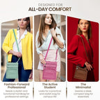 leather Crossbody Purses for Women (X-Large / Wine)