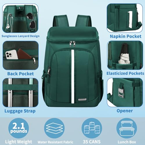 Cooler Backpack for Women Men (Green)