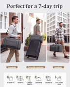 Canvas Duffle Bag (Grey / X-Large-60L (With Toiletry Bag))