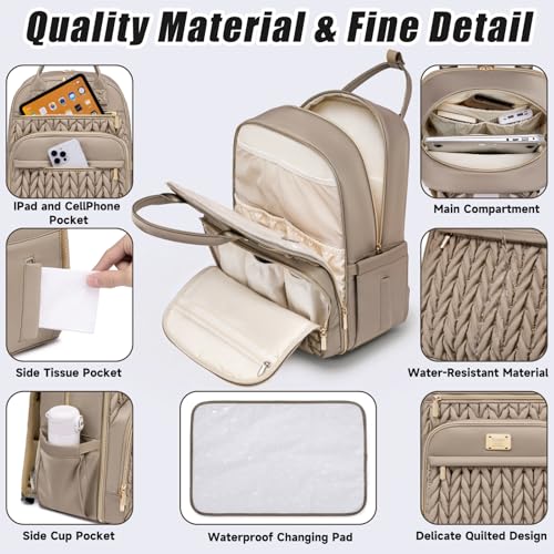 Diaper Bag Backpack (Khaki)