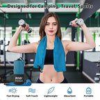 Microfiber Quick Dry Travel Sports Towel (Blue / L:60''x30''+16''x16'')