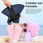 Womens Big Bowknot Straw Hat Floppy Foldable Roll up Beach Cap Sun Hat UPF 50+ ACA Navy (Aca Navy /Normal Edge)