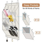 2 Pack Over the Door Shoe Organizers (BEIGE / 28+ Pairs)