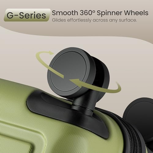 G Series Luggage set 3pcs (Olive Green / 3-Piece Set (20/24/28in))
