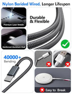 1Pack Travel Essentials for Apple Watch Charger (Black / 1Pack-6 FT)