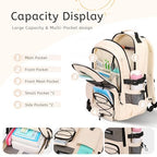 Multi Pocket Backpack with 15.6 inch Laptop Compartment (Grey)