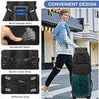 50L Laptop Lunch Backpack for Men with Lunch Compartment and USB Port (Black / 50L)