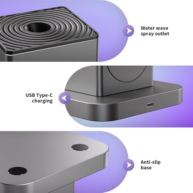 Waterless Scent Diffuser - Suitable for Home/Hotel/Shopping Mall/Yoga Air Diffuser,200㎡ Coverage,3 Gears Mist Adjustment, App Control, Multi-Color Neon Light,Without Essential Oil(Color:Dark Grey)
