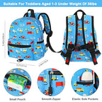 Toddler Backpack with Leash (Light Blue, Blue Link)