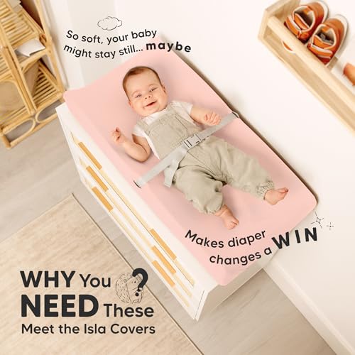 2 Pack Baby Changing Pad Cover for Girl (Cameo)