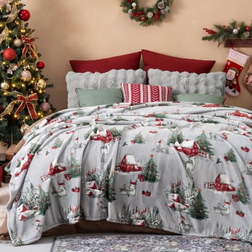 Christmas Fleece Blanket Twin (Winter Deer / Twin(66" X 90"))