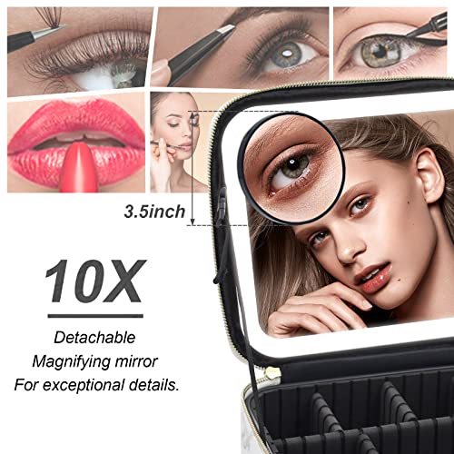 Makeup Bag with Mirror and Light (Marble / Integrated)