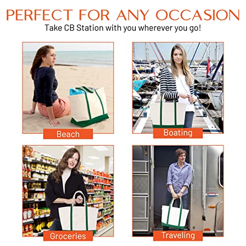 Medium Classic Canvas Tote Bag for Women (Blank: Emerald)