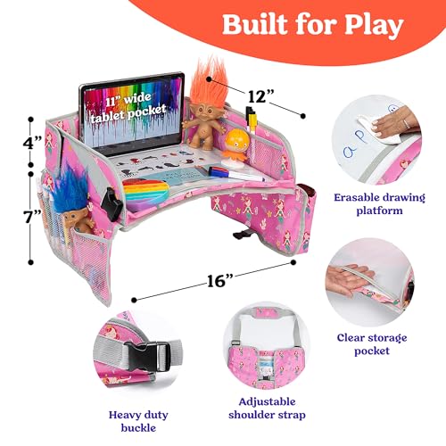 Kids Travel Tray for Car (1-pack Mermaid)