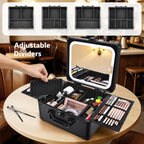 Makeup Bag with LED Mirror (Black)