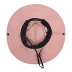 Womens Summer Sun Hat Beach Hat Wide Brim Outdoor UV Protection Hat Foldable Cool Mesh Ponytail Bucket Hat (6-7 / Grey+pink)