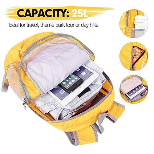 Lightweight Packable Backpack 25L (25L / Yellow a)