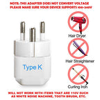 Denmark Travel Plug Adapter (3 Pack / Type K - Denmark)