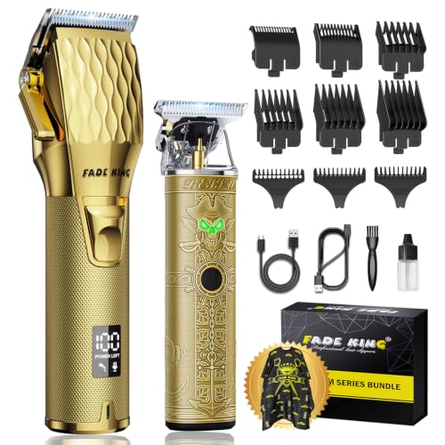 Professional Hair Clippers for Men (Gold+bronze)