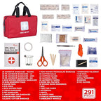 Home Essentials First Aid Kit (291 Piece - Red)