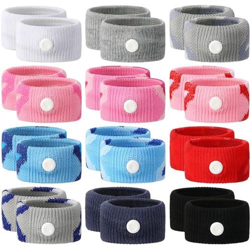 12 Pairs Motion Sickness Bracelets Adults Kids (Camouflage Color)