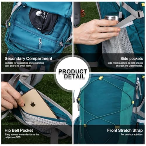 40L Hiking Backpack (Medium Teal / 40L)
