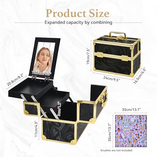 Makeup Train Case (Black Gold ARBS)