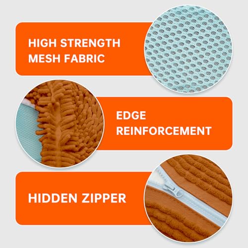 2PCS Chocolate Shoe Washing Machine Bags for All Shoe Types (Chocolate / 2PCS)