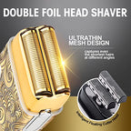 Hair Clippers for Men & Electric Razor Shavers Set (Gold)
