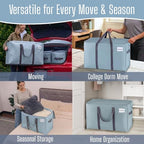 4 Pack Heavy Duty Moving Bags (4 Pack / Light Blue Matte)