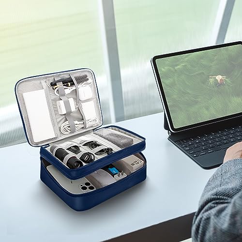 Electronic Organizer Travel Case (zipper-blue)