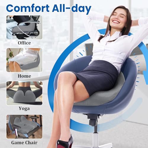 Ergonomic Seat Cushion (Light Gray / Large)