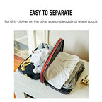 BeeNesting 2 Layers Large Compression Packing Cubes 2 set for travel carry on Compressible Packing Bags for clothes (Black Red / 2 Pack(26L+26L))
