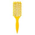 Curl Defining Brush,2024 Curly Hair Brush,Vented Hair Brush for Detangling, Shaping and Defining Curls For Women and Men Less Pulling (Yellow)
