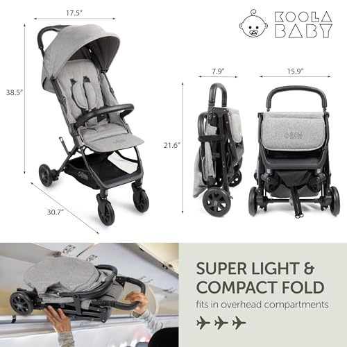 Lightweight Travel Stroller for Baby & Toddlers (Grey)