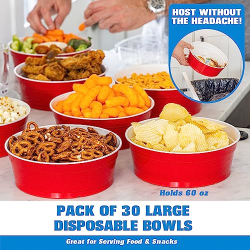 Red Party Cup Bowls (Large - 30 Pack)