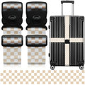 Luggage Straps for Suitcases (White Yellow)