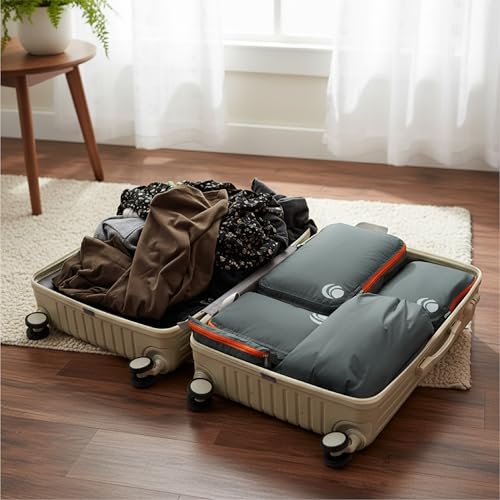 5 Set Compression Packing Cubes for Travel (Grey / 5PCS)