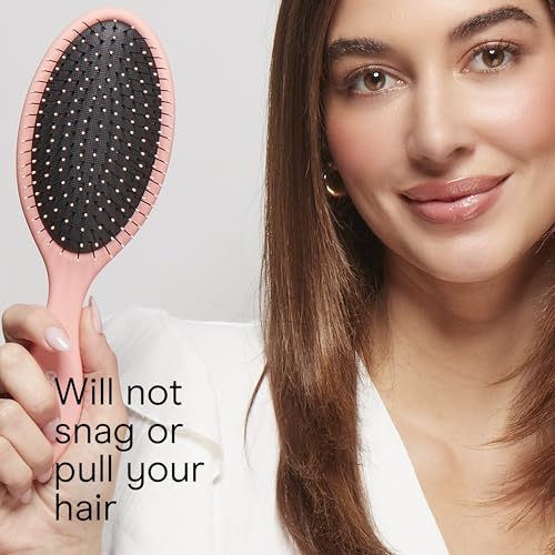 Hair Brush Set (Beige,Navy,Coral / 3 Count Full Size)