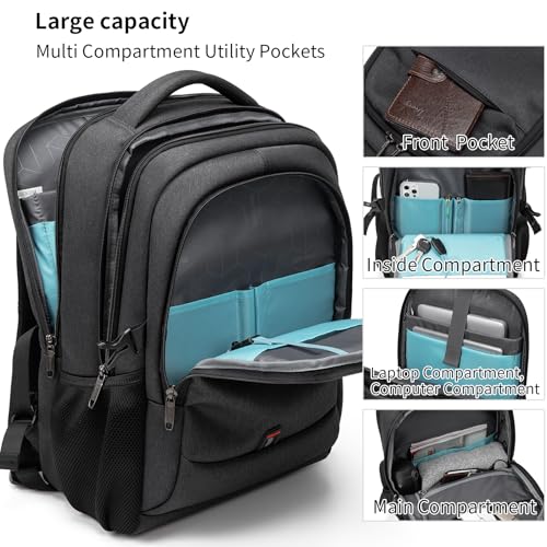 17 Inch Laptop Backpack for Travel Water Resistant College Backpack for Men (Green-a / 17 Inch)