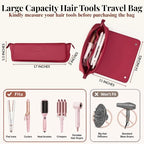 Hair Tools Travel Bag and Heat Resistant Mat 17" (Burgundy)