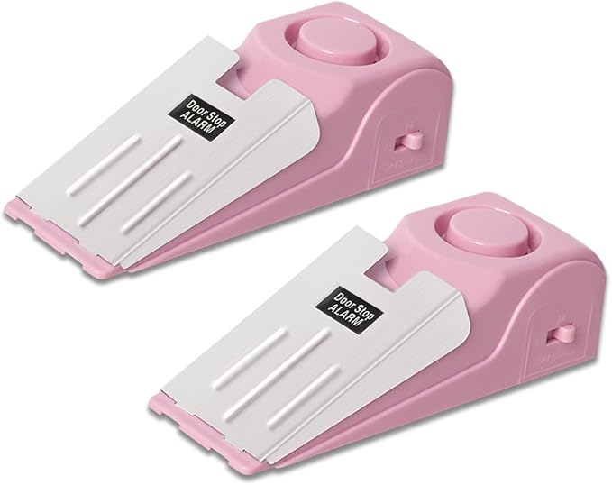 2 Pack Portable Door Stop Alarm, Door Stopper by HNHMT