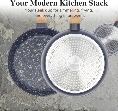 3 Piece Cookware Set (Black / 3-Piece Set,9.25" skillet)