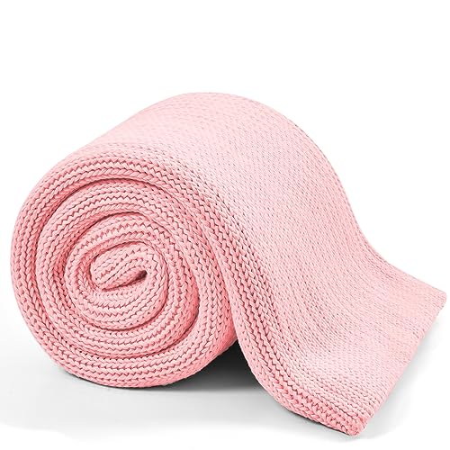 Knitted Weighted Blanket (34-light Pink / 60" x 80" | 15lbs)