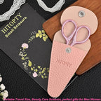Small Pointed Scissors for Women Men Facial Hair (Pink)