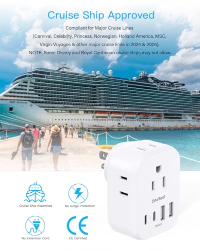Travel Cruise Ship Essentials (White / 4AC,2C2A,20W)