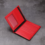 Leather Passport Holder for Travel (Red)